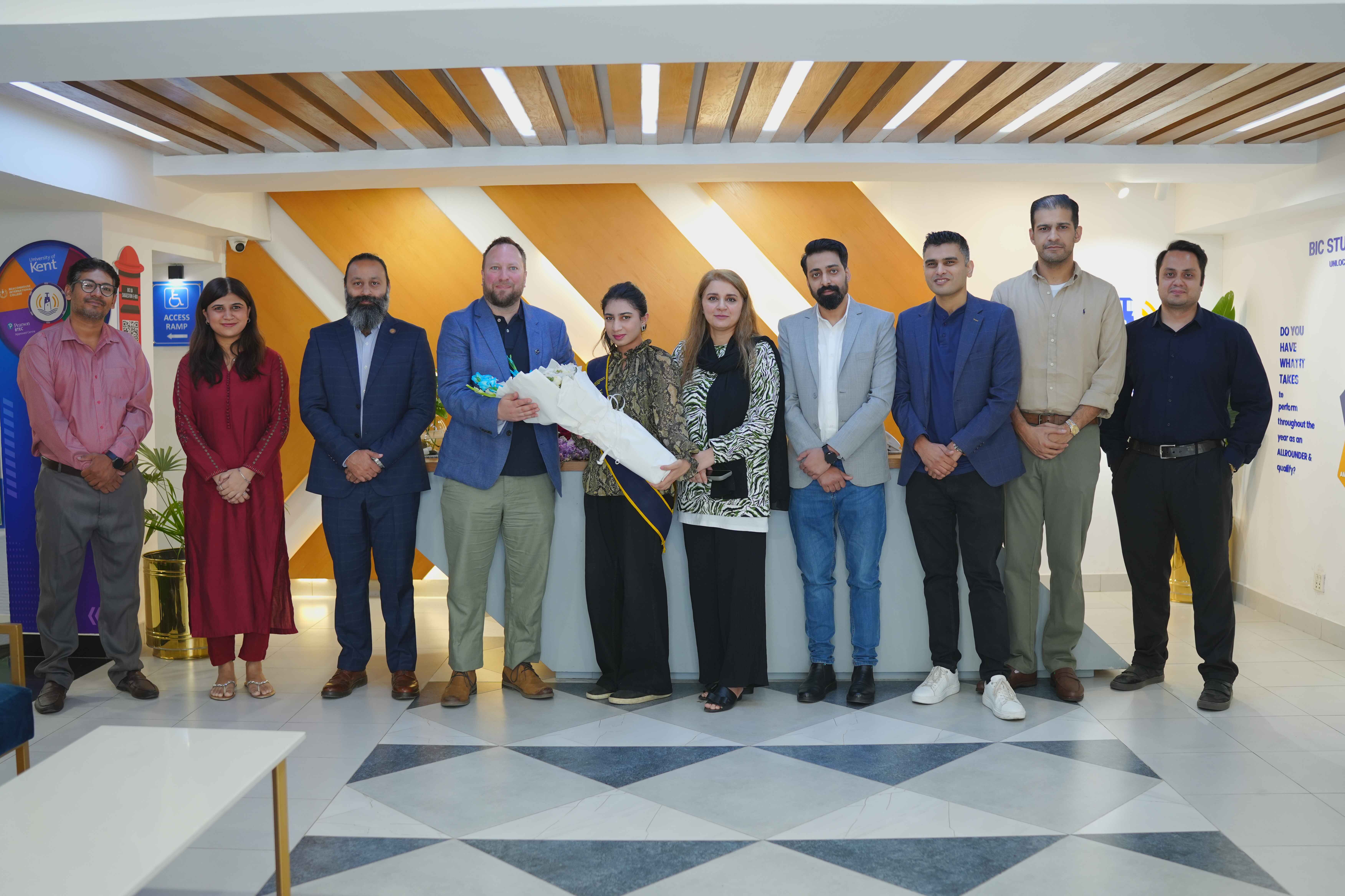 Dr. Eddy Hogg from University of Kent visited BIC Lahore